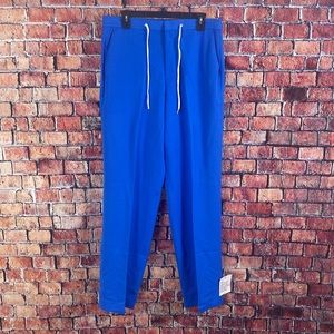 ASOS DESIGN wide leg smart trousers with drawcord in blue